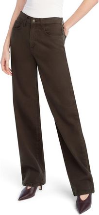 Favorite Daughter The Mischa Super High Waist Wide Leg Jeans in Espresso at Nordstrom, Size 33