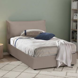 Talamo Italia Talamo Italia - Cama De Plaza Y Media Letizia, Cama Contenedor Con Tapizado En Ecopiel, 100% Made In Italy, Apertura Frontal, Con Colch&oacute;n 120x200 Cm I