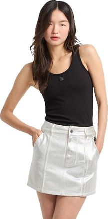 A|X Armani Exchange Womens High Waisted Denim Miniskirt, Size 6