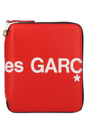 Comme Des Gar&ccedil;ons Logo Print Wallet Wallets And Card Holders Red