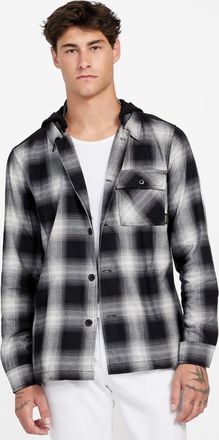 Guess Hank Plaid Hooded Shirt