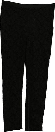 Mario Valentino Valentino Lace Pants With Side Zip in Black Viscose