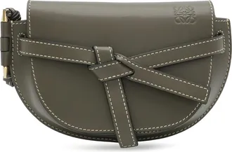 Loewe Khaki Leather Pouch Sling Bag (Pre-Owned)