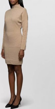 Max Mara cashmere virgin wool long-sleeve stand-collar cutout maxi knitted dress