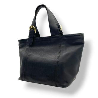Coach Black Leather Handbag Tote Bag (Pre-Owned)