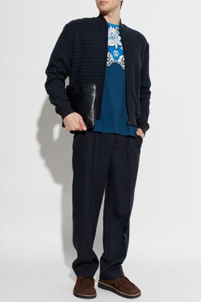 Etro Patterned T-shirt, Mens, Navy Blue