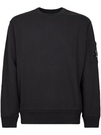 C.P. Company Diagonal Fleece Crewneck Sweatshirt with Lens Detail