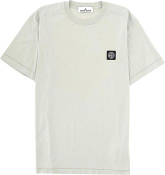 Stone Island Light Grey Logo T-Shirt