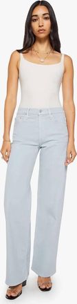 Mother Rerun Zip Sneak Jeans In Ballad Blue
