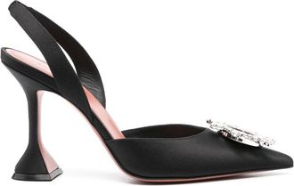 Amina Muaddi Begum Satin Slingback Pumps