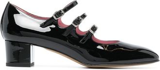 Carel Black Leather Pumps