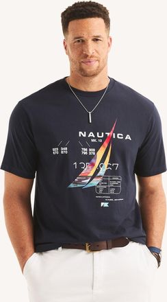 Nautica Mens Big & Tall Contemporary Logo Graphic T-Shirt