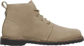 Birkenstock Taupe Su&egrave;de Winterlaarzen - Heren - Veterlaarzen - Beige - 44 EU - Su&egrave;de - Schoenen