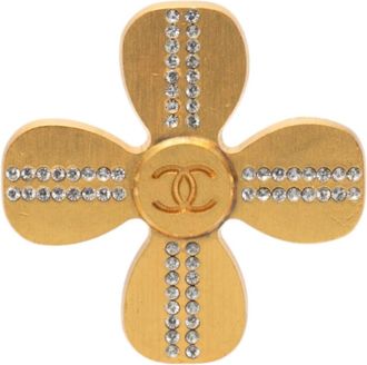 Chanel Pre-owned Jewellery, female, Yellow, Size: ONE SIZE Pre-owned Flower Brooch