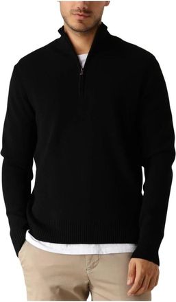 Dstrezzed Zwarte Half Zip Sweater Fell Skipper - Heren - Coltruien - Zwart - 2XL - Polyester - Truien & Vesten