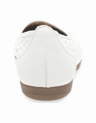 Gabor Womens Ruffle Womens Punched Detail Casual Shoes - White - Size: 2.5