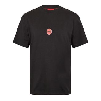 HUGO BOSS Hugo Heren Katoenen Jersey T-shirt (Zwart)