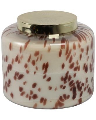 Sagebrook Home 9In 180Oz Cinnamon Speckle Lidded Candle