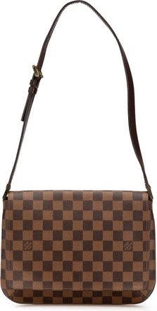 Louis Vuitton Borsa a spalla Musette Tango in tela Damier Ebène 2002 - Marrone
