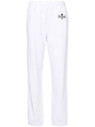 Chiara Ferragni logo-embroidered cotton track pants - White