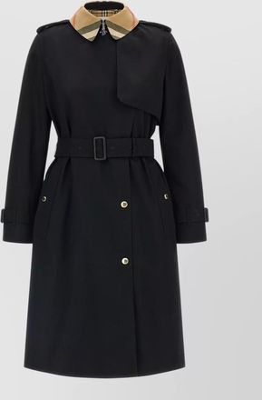 Burberry sandridge trench coat belted long epaulettes