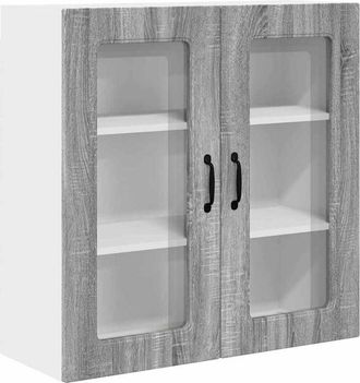 vidaXL Kitchen Wall Cabinet with Shelf Grey Sonoma 80 x 31 x 80 cm vidaXL