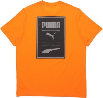 Puma Recheck Pack Graphic Tee Printing Logo Short Sleeve Orange 598939-80