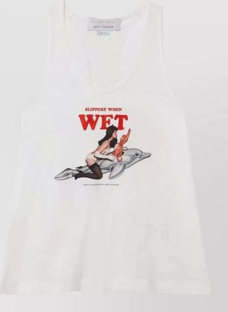 Stella McCartney jeff koons racerback graphic tank top