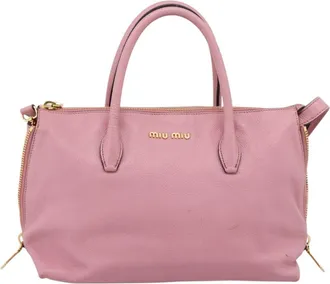 Miu Miu Beau Top Handle Leather Multicolour Leather Handbag (Pre-Owned)