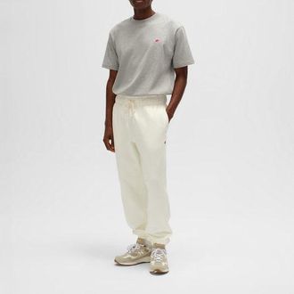 New Balance Mens Made in USA Core Sweatpant in White Cotton Fleece, size Medium
