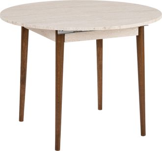 Hanah Home Mesa De Comedor Extensible De Madera <> 100 X 100 X 75 Cm - Travertino