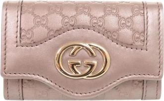Gucci Pre-owned Keycase - Dames - Vintage Accessoires - Roze - ONE Size - Leer - Vintage