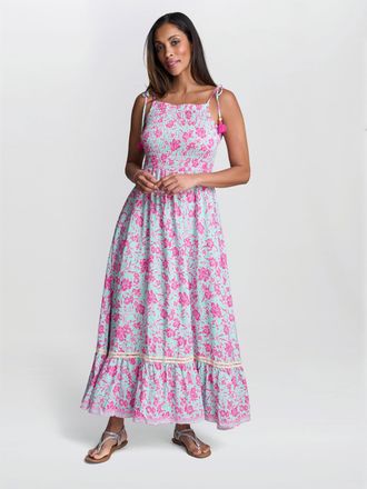 Gina Bacconi Womens Everleigh Shired Bodice Dress - Pink - Size Medium