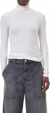 Closed Long Sleeve Tee In White