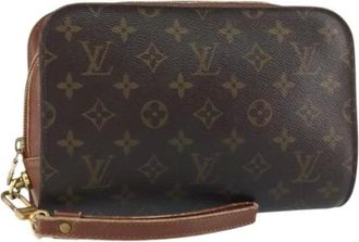 Louis Vuitton Pre-owned Clutches, female, Brown, Size: ONE SIZE Pre-owned Canvas Clutch