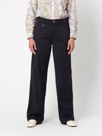 Toni 5-Pocket-Hose TONI Liv Wide, Damen, Gr. 18, K-Gr, dunkelblau, Web, Obermaterial: 56% Baumwolle, 42% Modal, 2% Elasthan, unifarben, regular fit lang, H