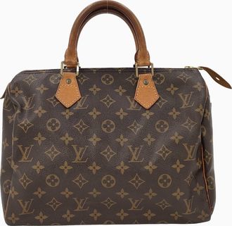 Louis Vuitton Speedy Handbag Monogram Canvas Brown Canvas Handbag (Pre-Owned)
