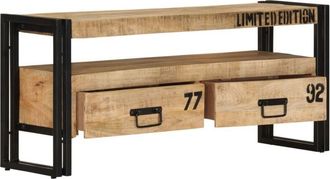 vidaXL Vidaxl - Mueble De Tv De Madera Maciza De Mango 100x30x45 Cm
