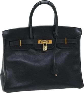 Herm&egrave;s Pre-owned Handtas - Dames - Vintage Handtas - Zwart - ONE Size - Leer - Vintage