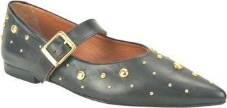 Babouche Lifestyle Ballerine Riem + studskes - Dames - Ballerinas - Zwart - 37 EU - Schoenen