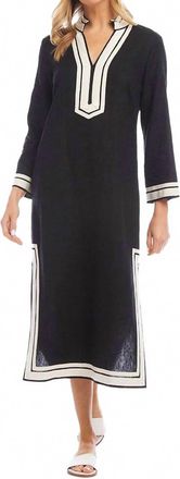 Karen Kane Saint Tropez Midi Dress In Black And Cream