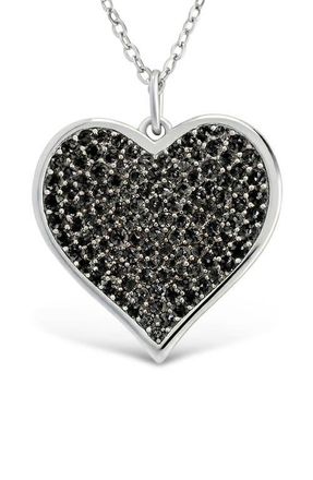 Sterling Forever Cubic Zirconia Heart Pendant Necklace in Silver at Nordstrom