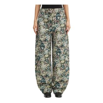 Ganni Pantalones Jacquard Tapiz - Trousers - Mujer - Multicolor - XS