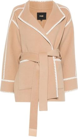 Maje Giacca con cintura - Marrone