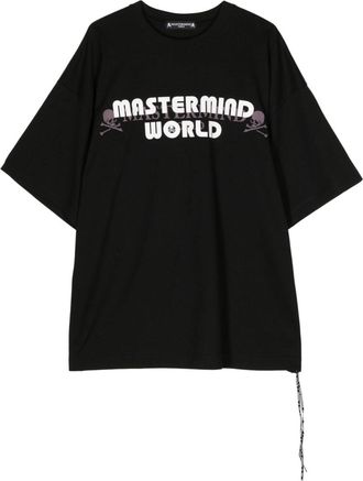MASTERMIND WORLD logo-print cotton T-shirt - men - Cotton - L - Black