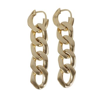 Maison Margiela Goudkleurige Kettingoorbellen met Ringsluiting - Dames - Oorbellen - Geel - ONE Size - Accessoires