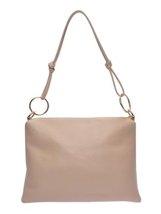 Luisa Vannini Beige Rundleer Tas