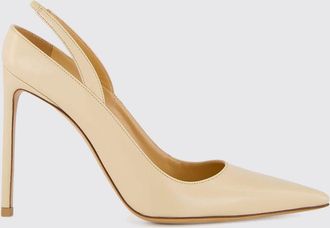Francesco Russo D&eacute;collet&eacute; slingback in pelle con tacco alto a spillo