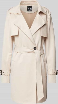 Mauritius Trenchcoat in Leder-Optik Modell joseta in Offwhite, Gr&ouml;&szlig;e XXL