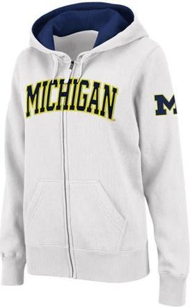 Colosseum Womens Stadium Athletic White Michigan Wolverines Arched Name Full-Zip Hoodie at Nordstrom, Size Xx-Large